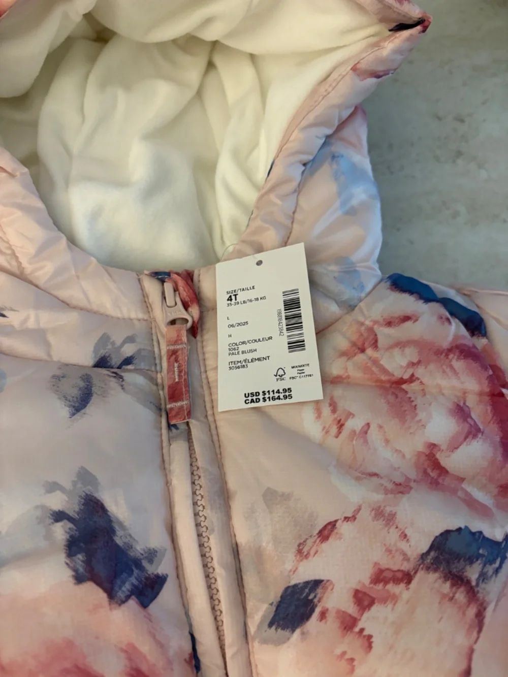 Gymboree Floral Puffer Coat.